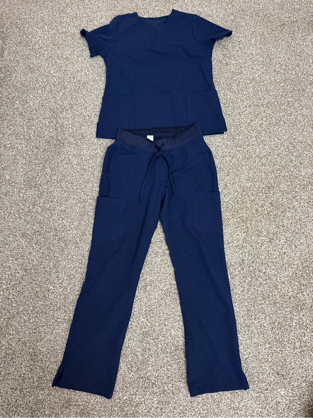 Women's Navy Blue Mandala Scrub Set